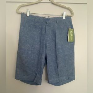 NWT Mojito collection, men’s linen shorts, blue, size 32/34